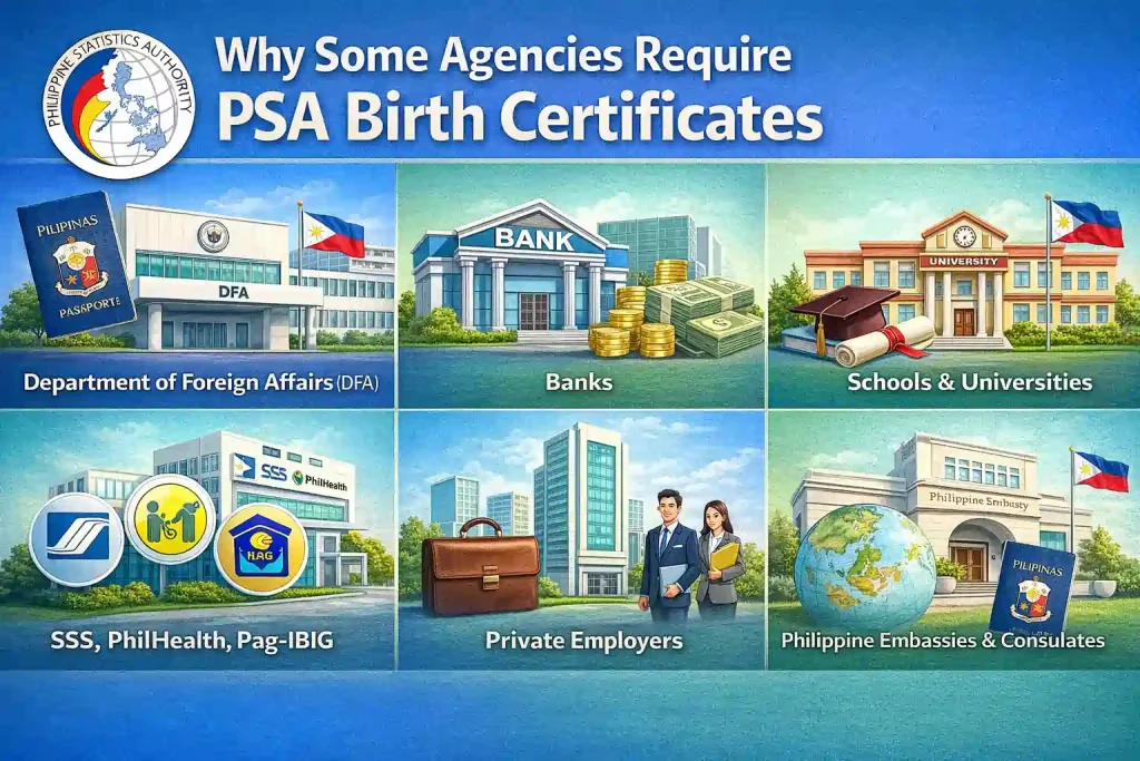 Why-some-agencies-require-PSA-birth-certificates:-DFA,-banks,-schools,-SSS,-PhilHealth,-Pag-IBIG,-private-employers,-Philippine-embassies-consulates